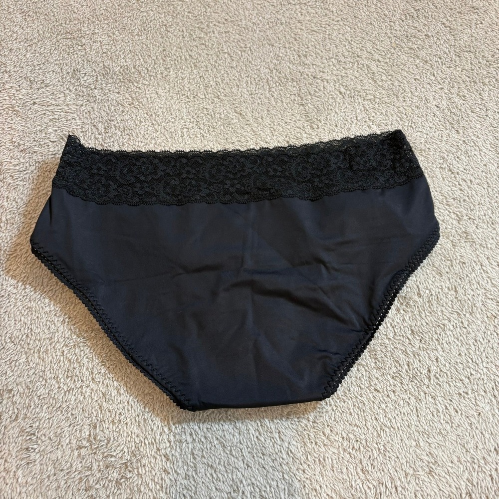 Thinx Hiphugger Period Panties XS Black Lace Trim Absorbent Underwear